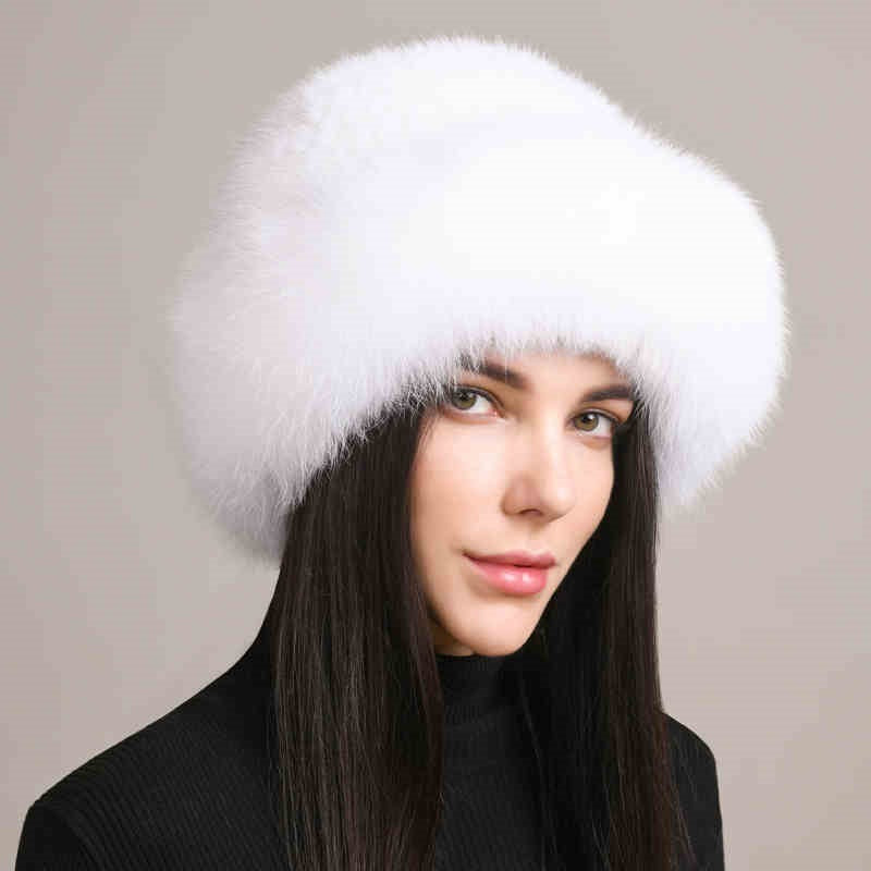 Mink Hair Hat Braided Fur Winter