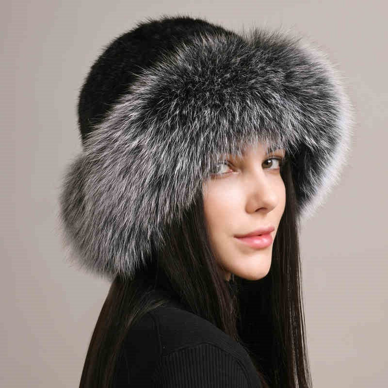 Mink Hair Hat Braided Fur Winter