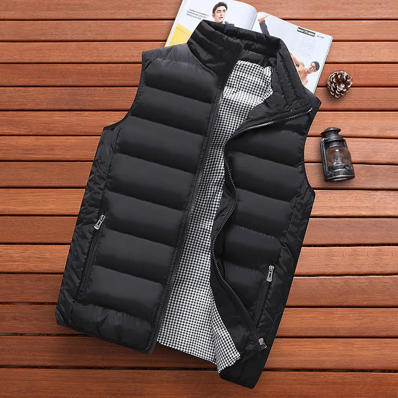 Herenvest β Winddicht, mouwloos wintervest. Casual, warme en dikke gilet voor heren.