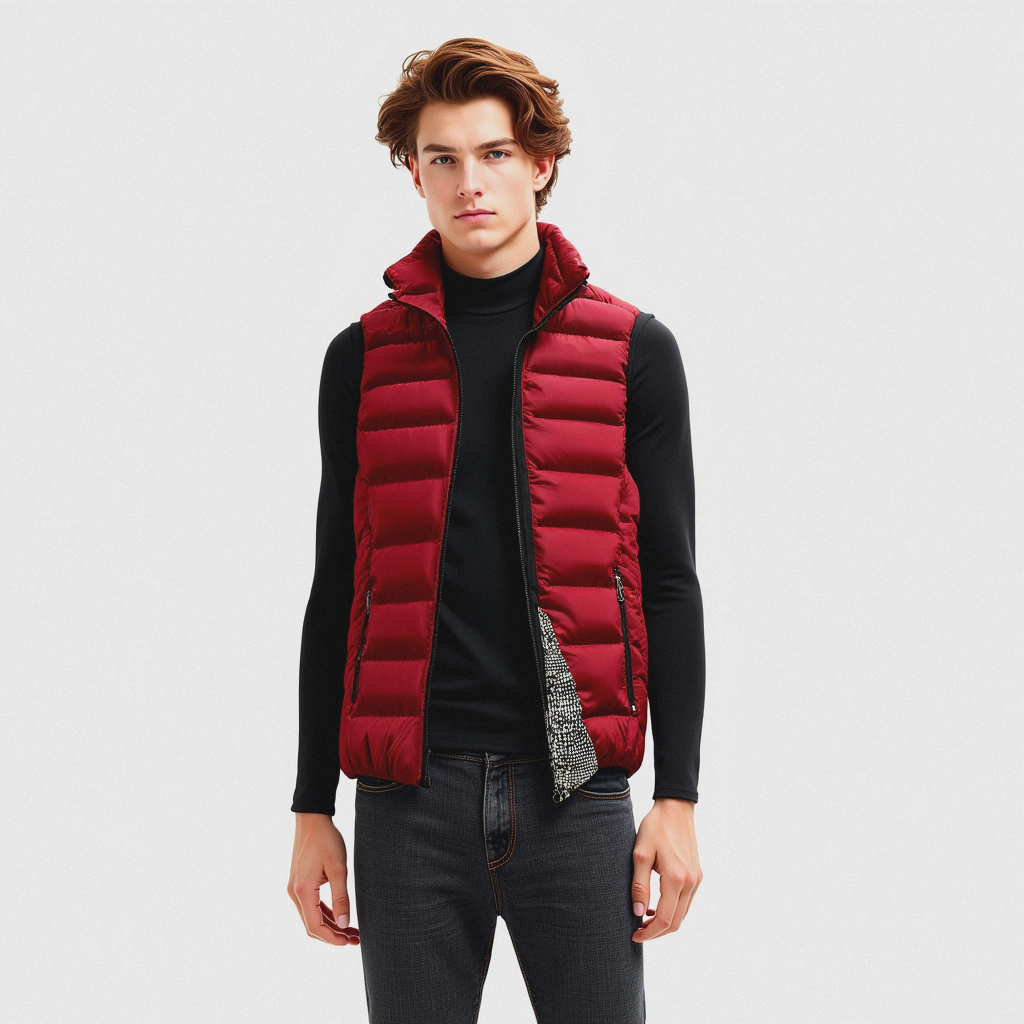 Herenvest β Winddicht, mouwloos wintervest. Casual, warme en dikke gilet voor heren.