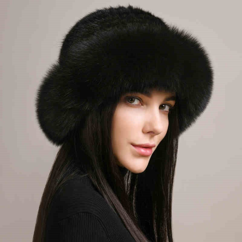 Mink Hair Hat Braided Fur Winter