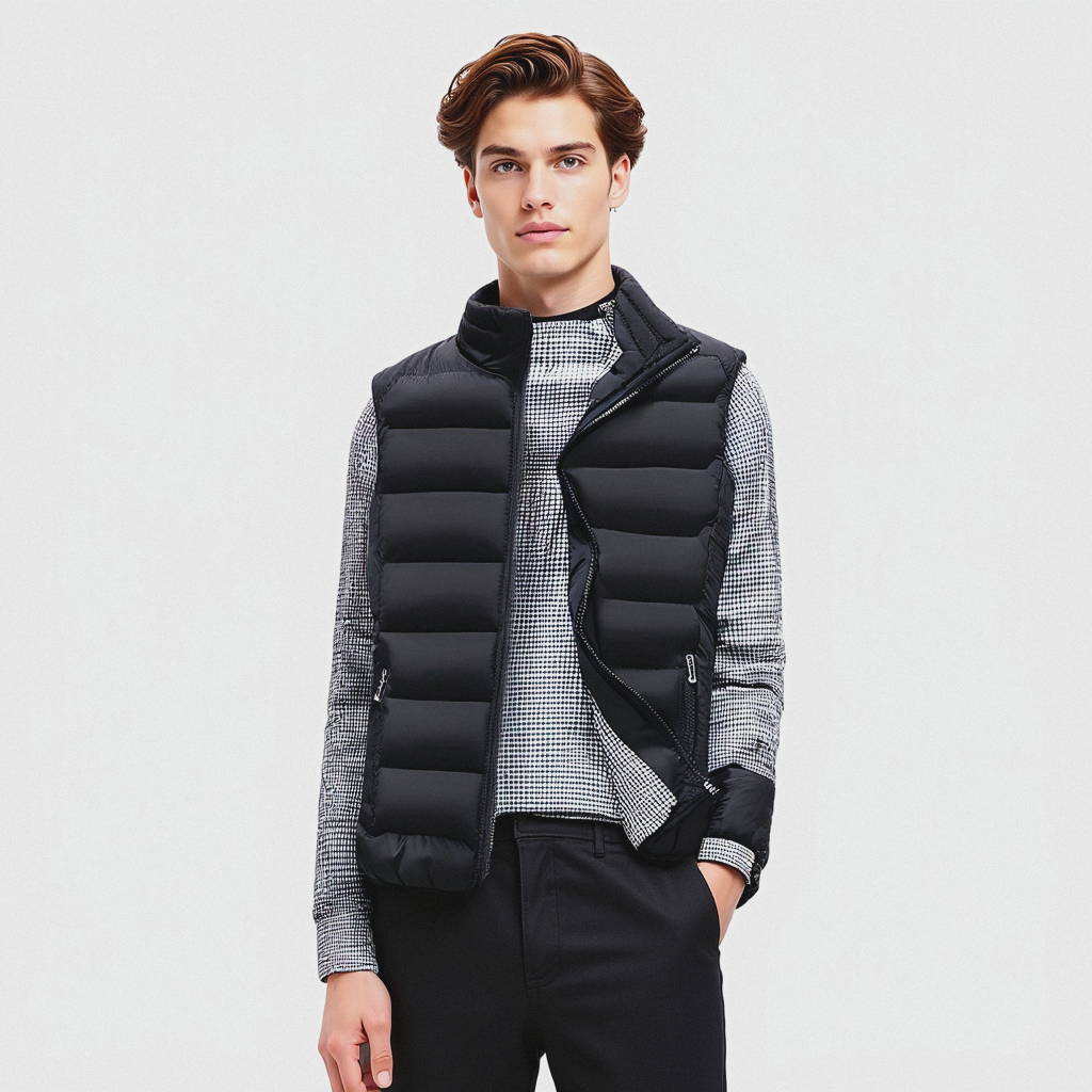 Herenvest – Winddicht, mouwloos wintervest. Casual, warme en dikke gilet voor heren.
