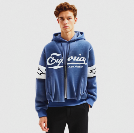 Fleece Gevoerd Sweatshirt voor Heren