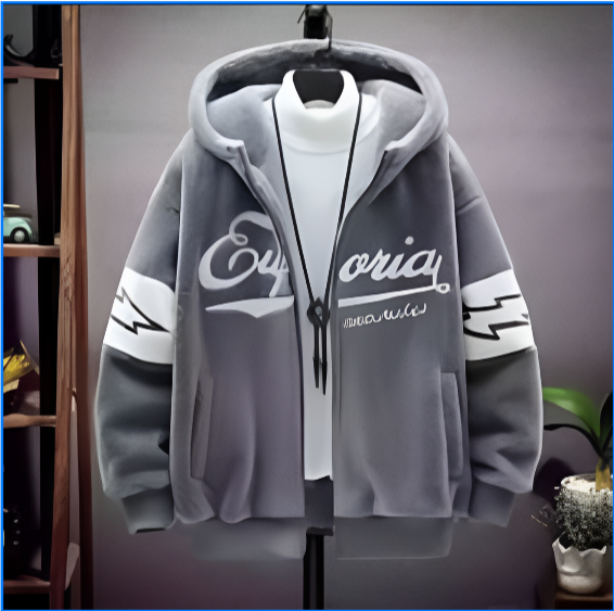 Fleece Gevoerd Sweatshirt voor Heren